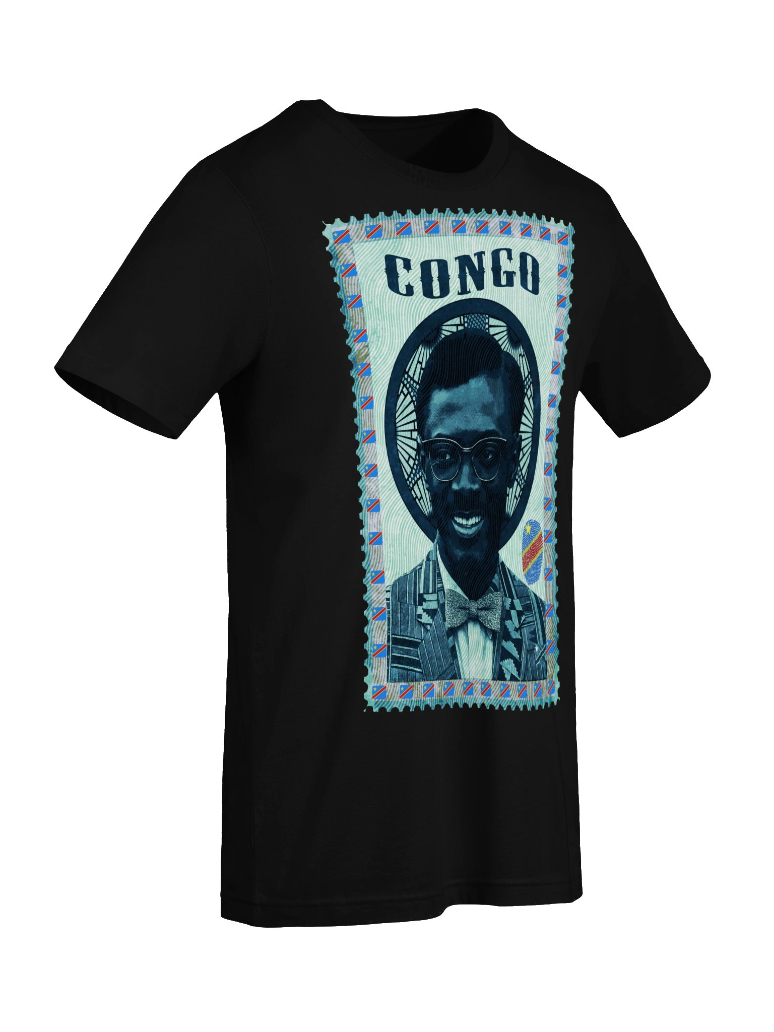 Patrice Lumumba Vintage Postage Stamp T-Shirt | Congo Independence Tee | Pan-African art product image (7)