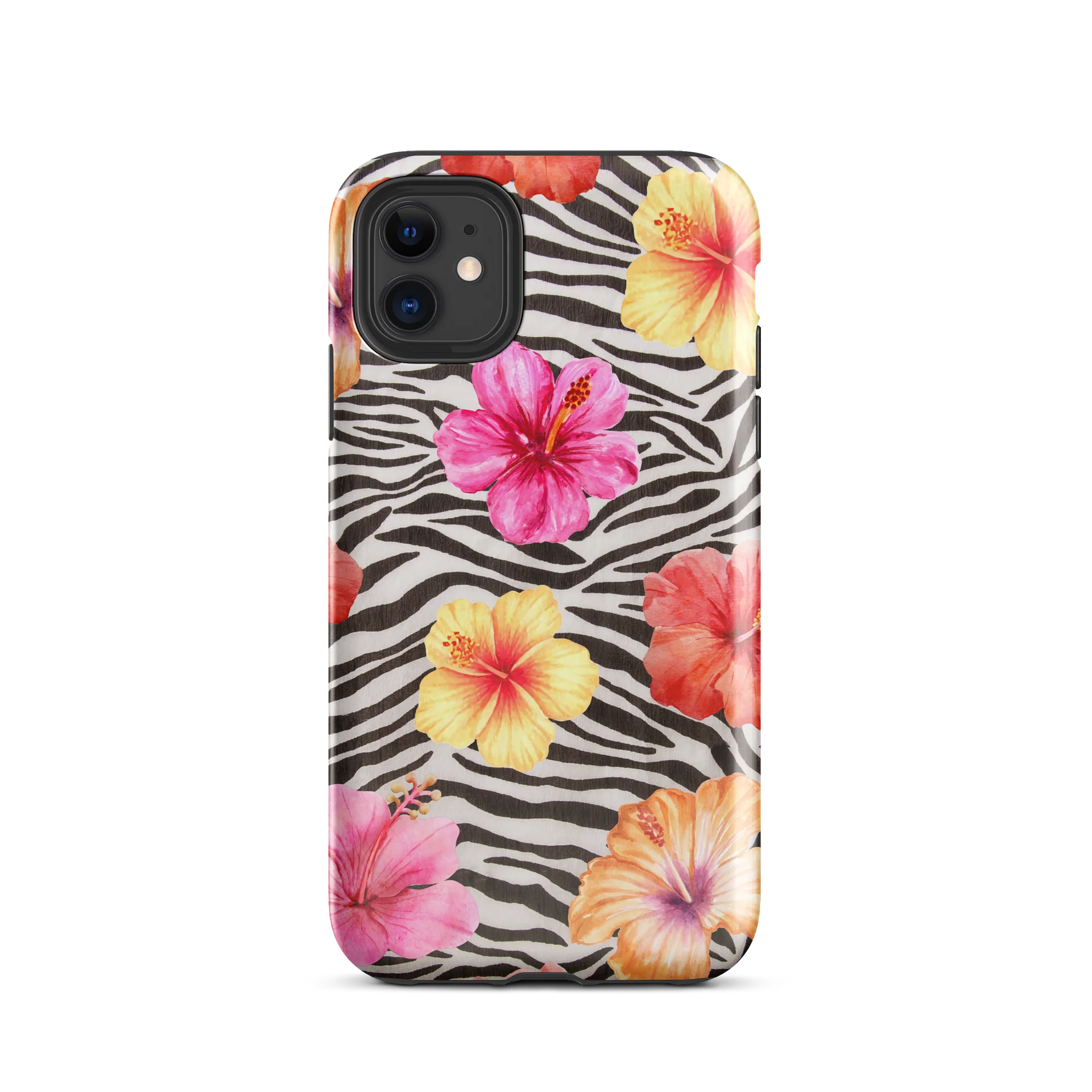 zebra hibiscus i phone case product image (2)