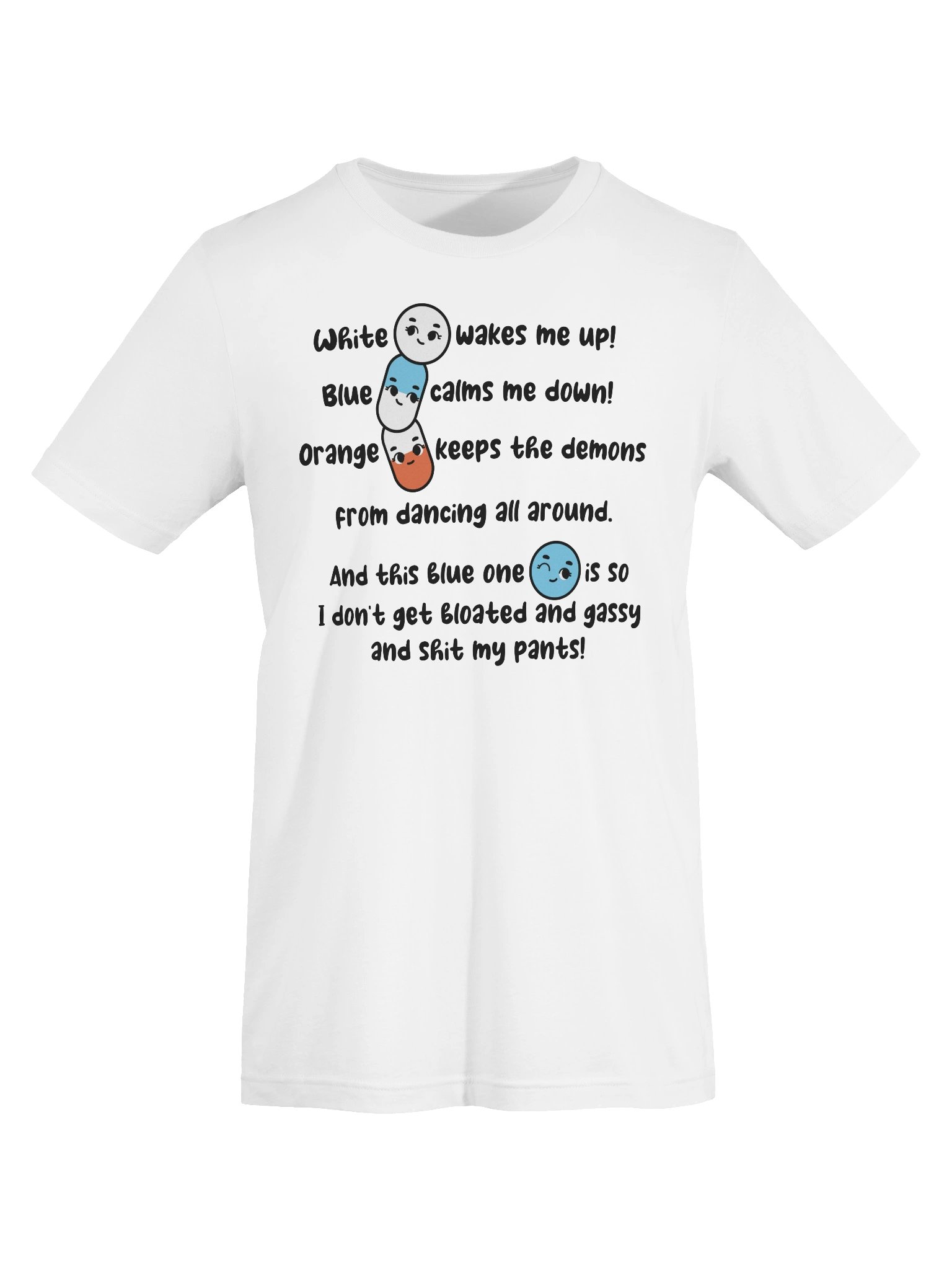 White wakes me up, blue calms me down… Tee product image (7)