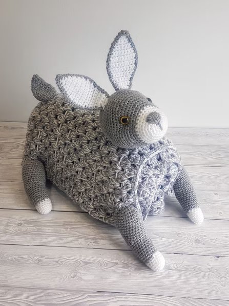 Woodland Bunny Baby Blanket Crochet Pattern - Pram Toy Security Blanket PDF - Crafting Happiness product image (3)