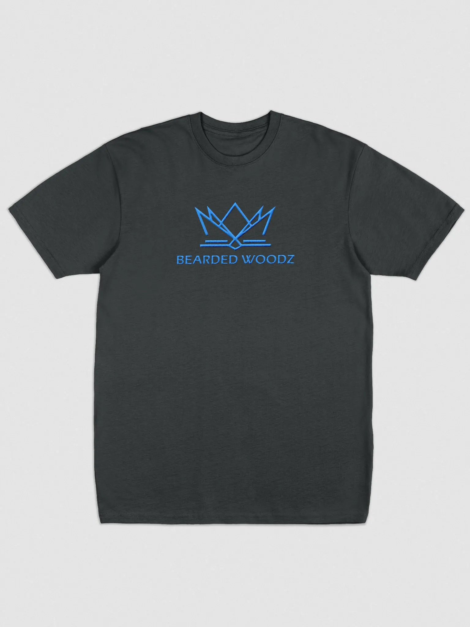 Men's Classic Bearded Woodz T-Shirt (Aqua/Teal Embroidery) product image (1)