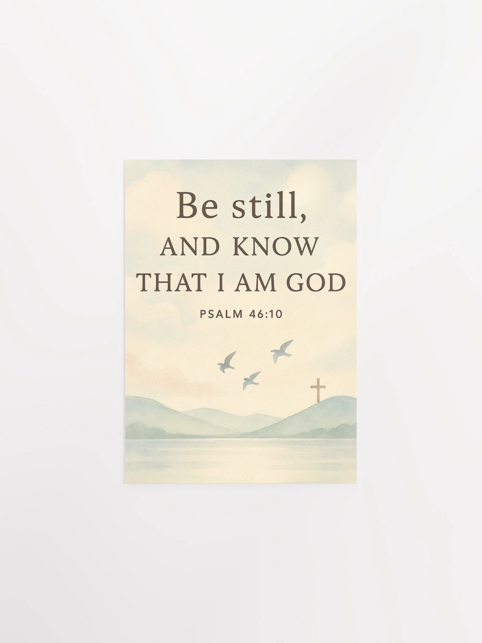 Be Still and Know That I Am God – Psalm 46:10 Christian Poster product image (2)