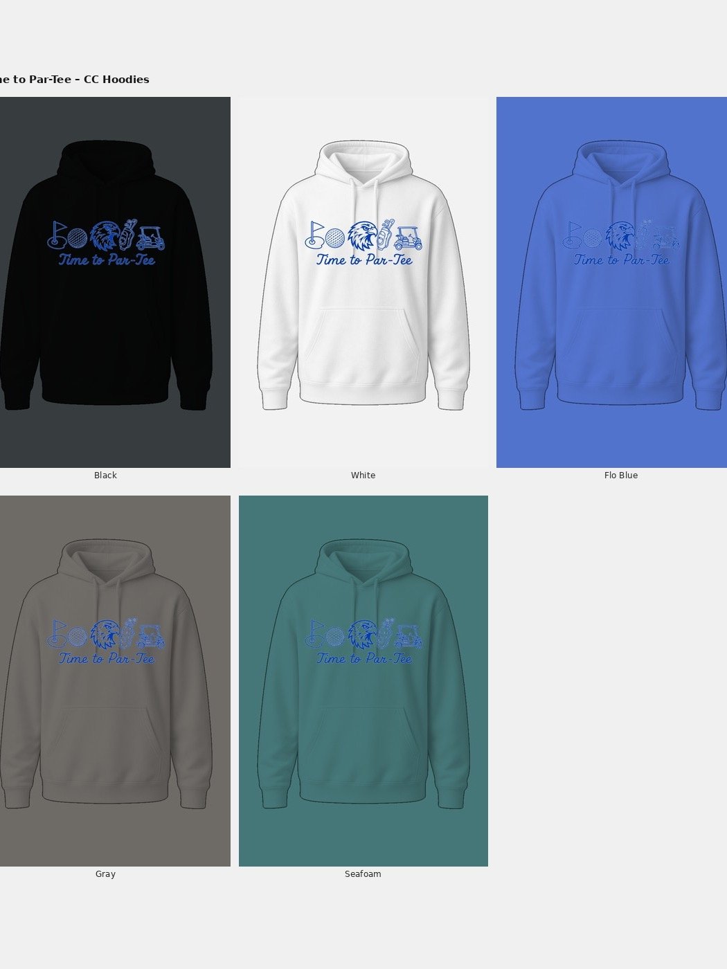 Time to Par Tee Comfort Colors Hoodie product image (2)