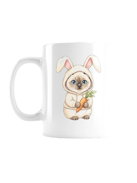 Bunny Hoodie Siamese Mug
