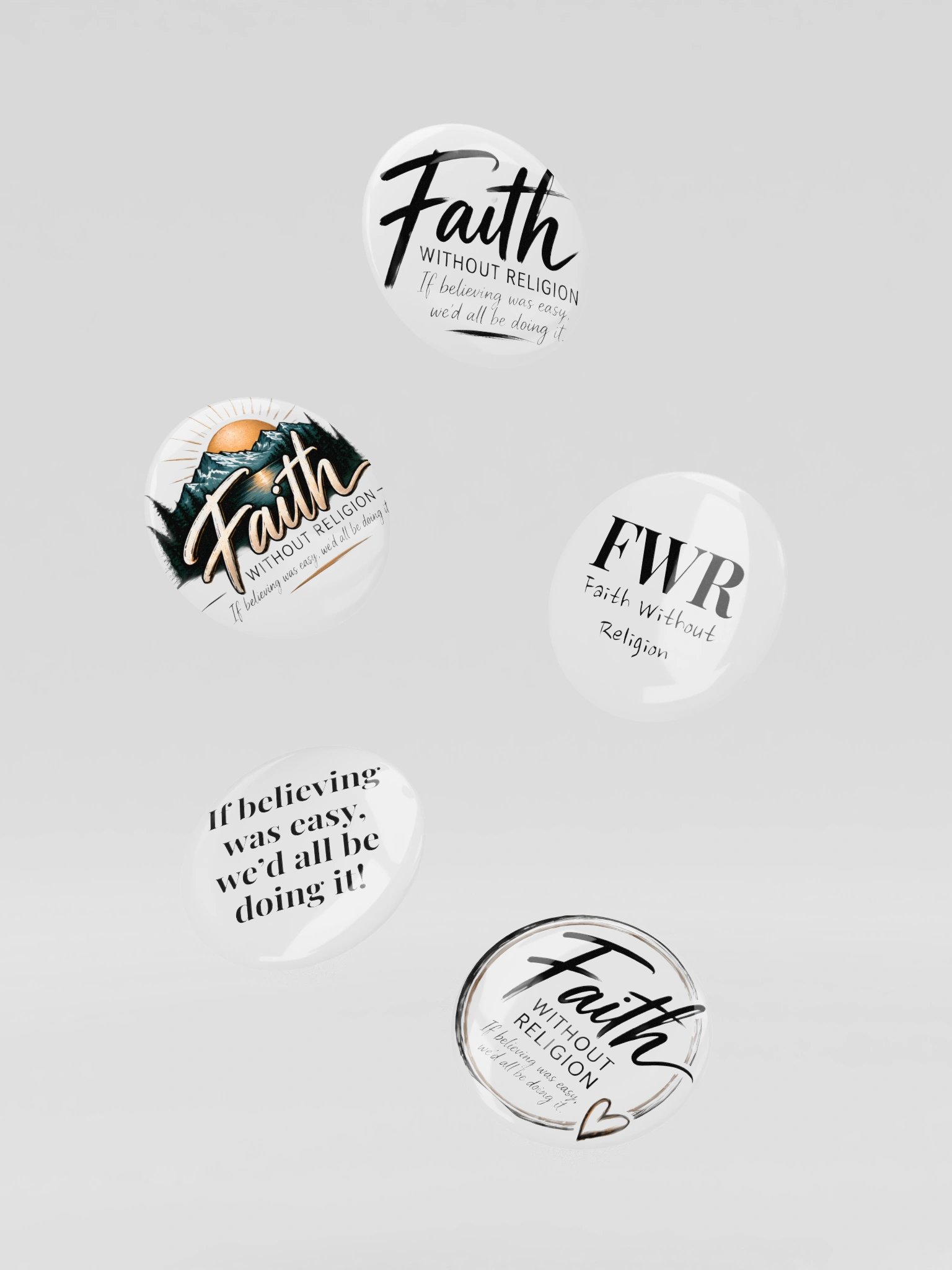 Faith Without Religion Pin Button Set product image (3)