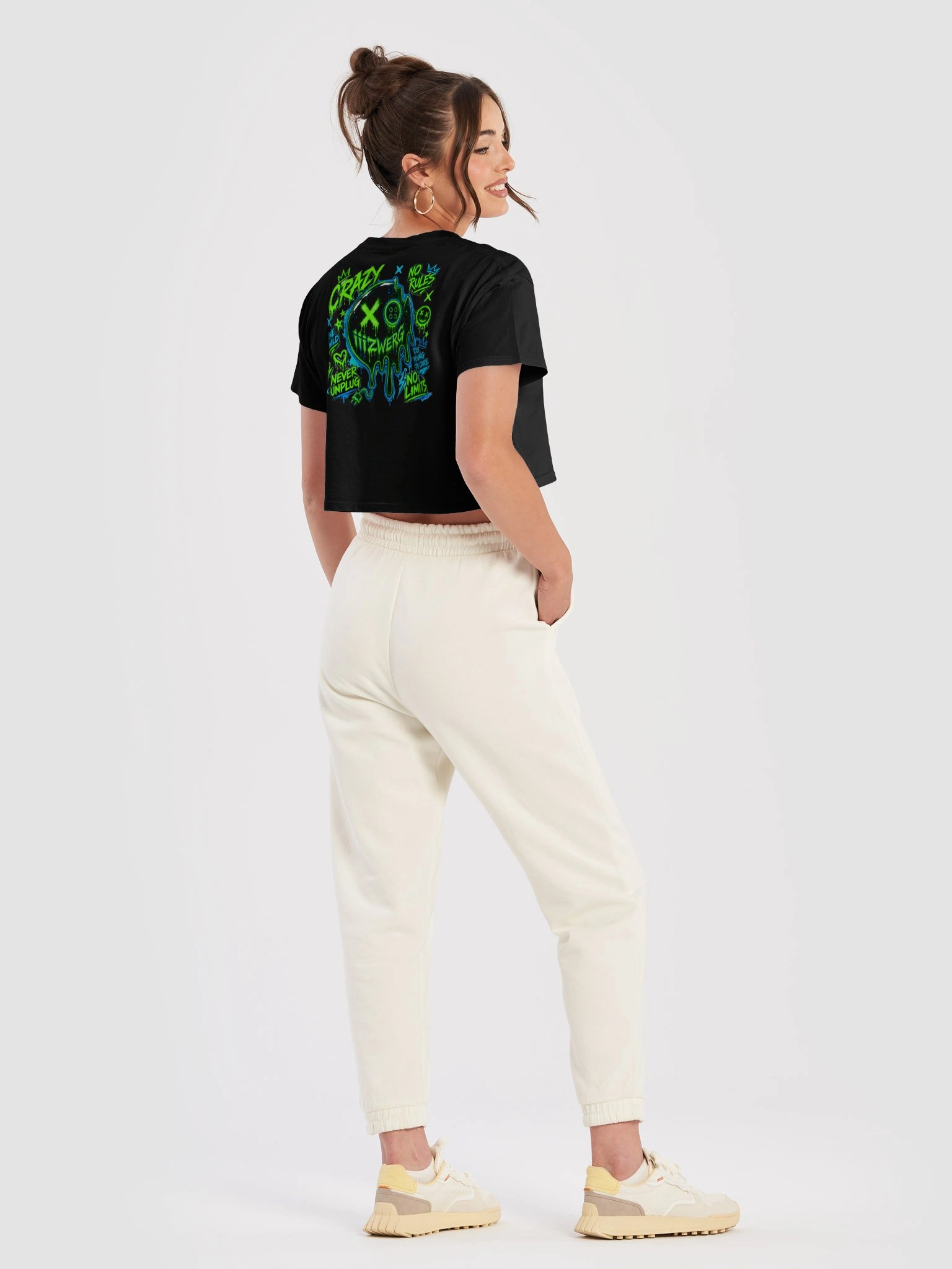 Melted Chaos Crop Top GREEN product image (4)