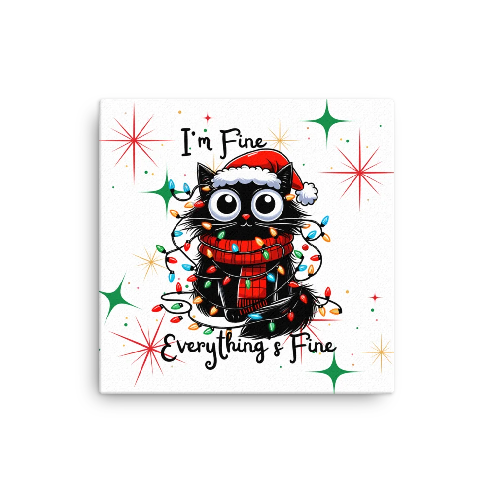 Christmas Chaos Cat Canvas product image (1)