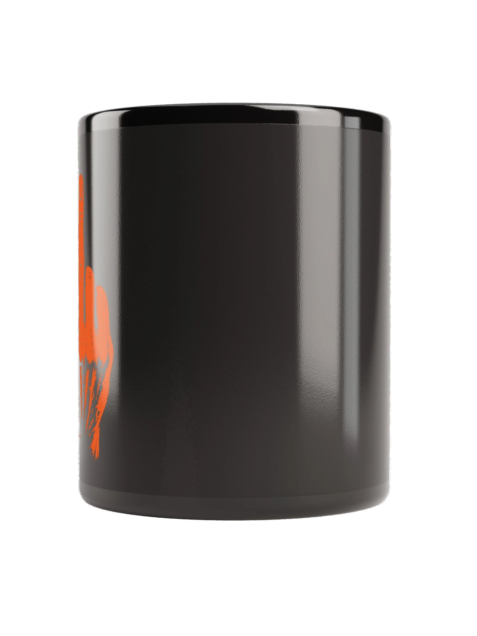 No ShopCo Middle Finger Black Mug - Orange Artwork product image (8)