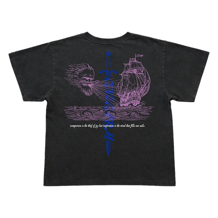 OG010 - Inspiration is the Wind Tee - Washed Black product image (1)