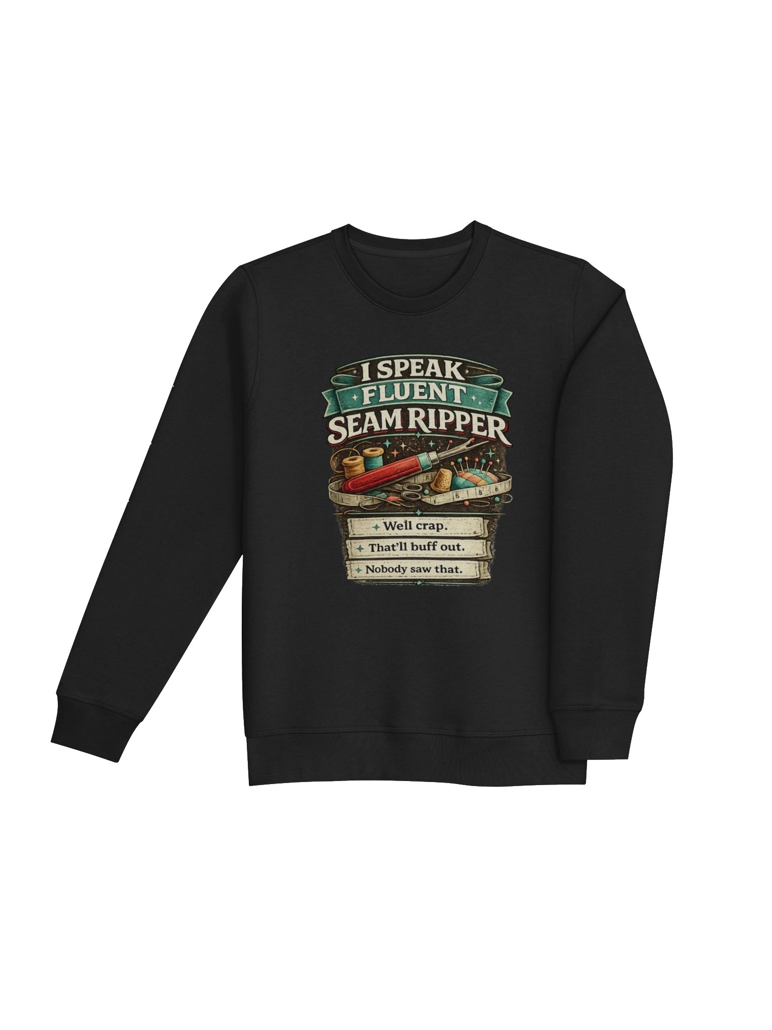 RETREAT HAIR DON'T CARE — Vintage Sewing Bun Sweatshirt product image (4)