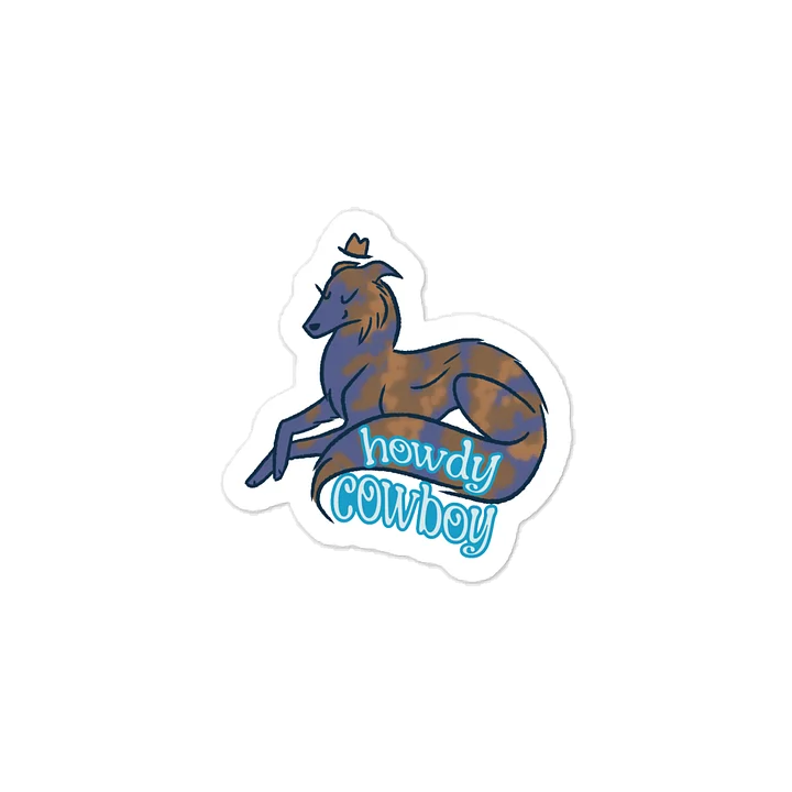 Brindle Howdy Cowboy - Kiss-Cut Vinyl Sticker product image (1)