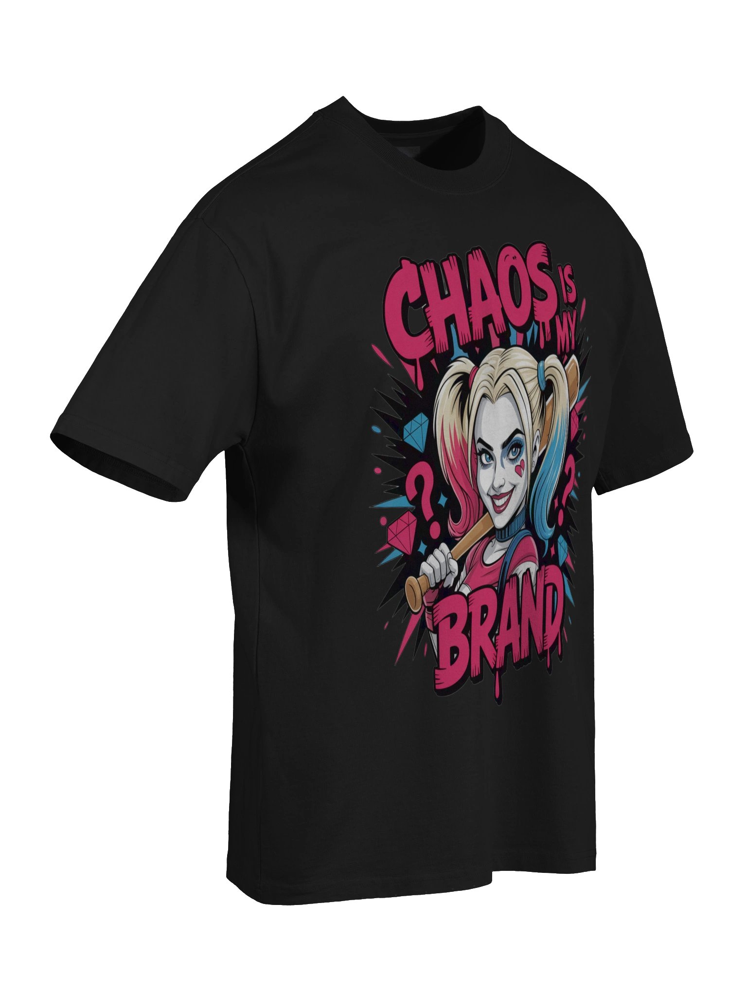 Brand of Bedlam: Harley Quinn Chaos is My Brand Oversized Faded T-Shirt product image (8)