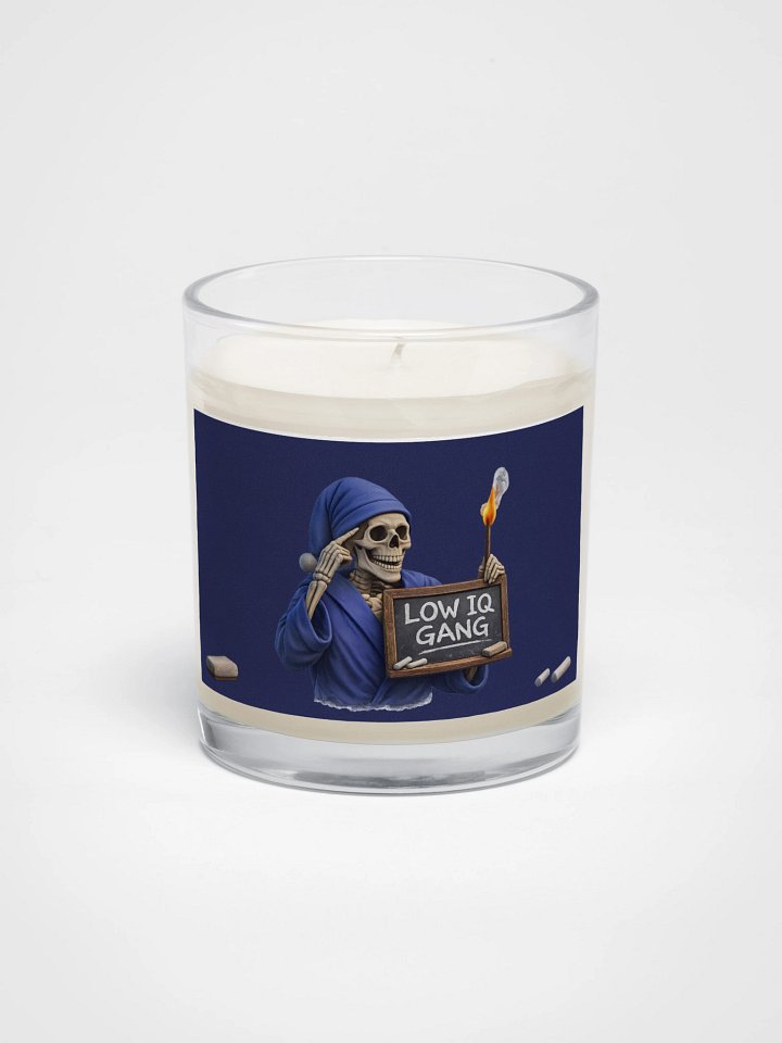 ''Low IQ Gang'' Soy Wax Candle In A Clear Glass Jar product image (1)