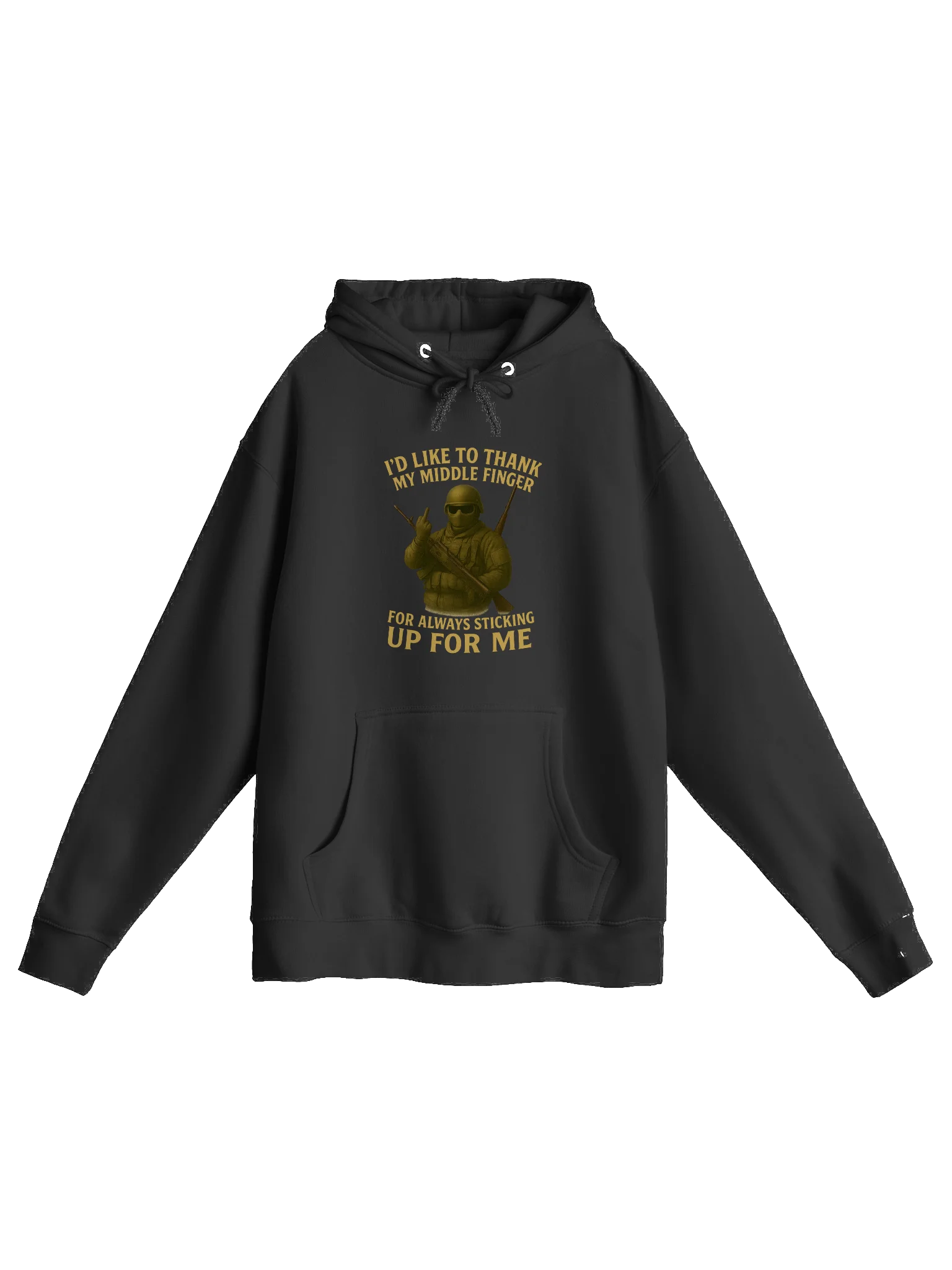 Rebel Soldier Middle Finger Hoodie product image (1)