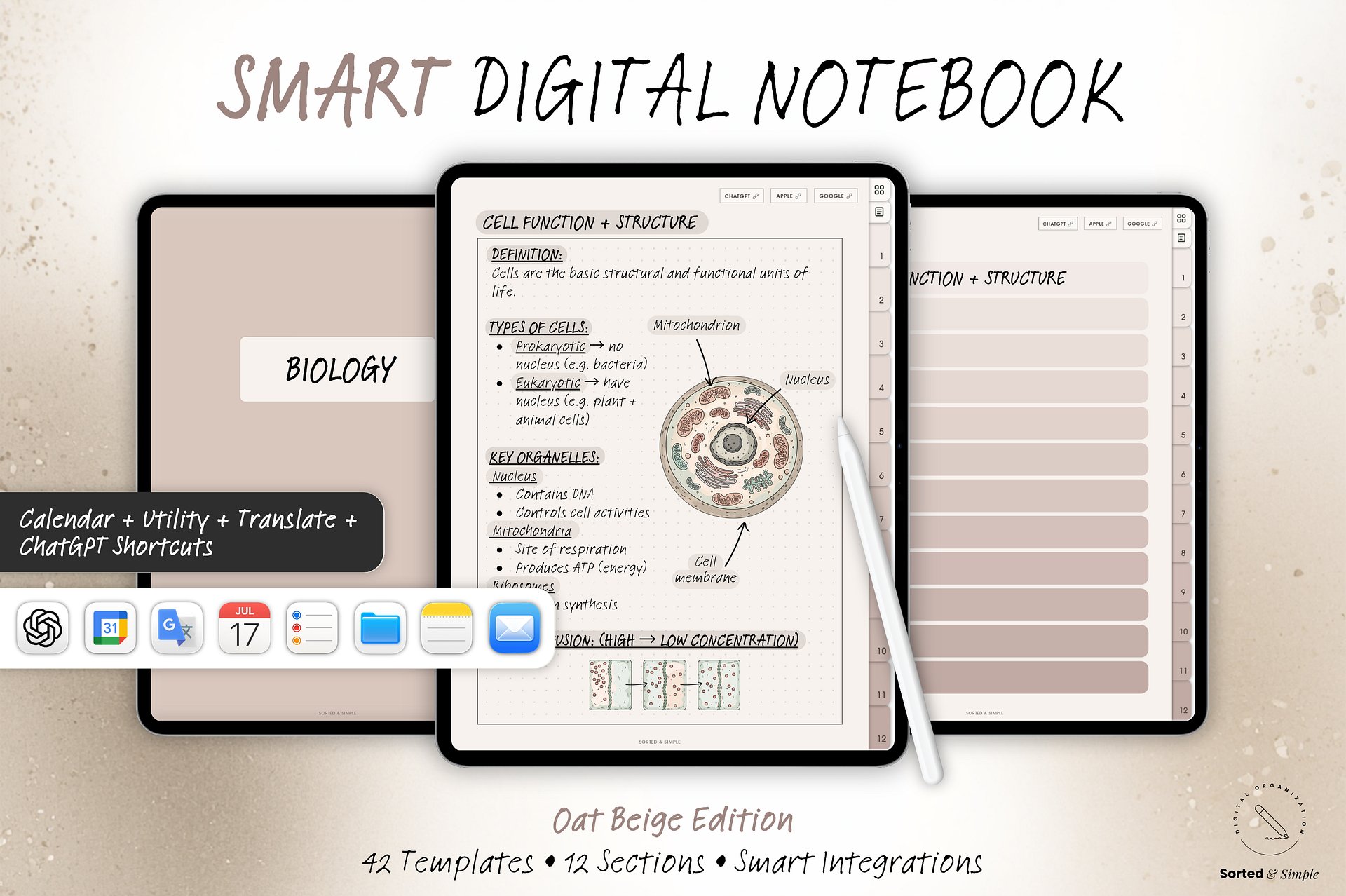 Smart Digital Notebook - Oat Beige product image (1)