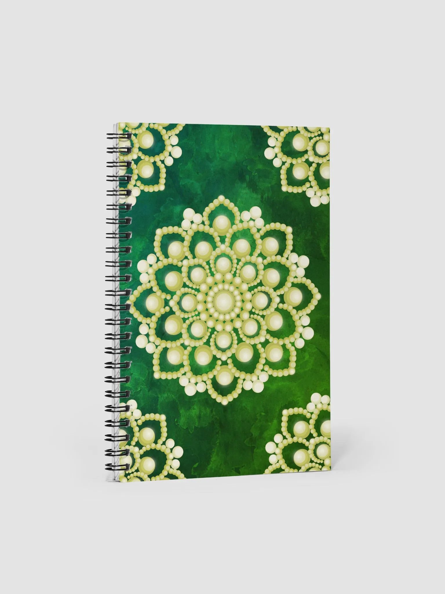 Yellow Dot Mandala Spiral Notebook product image (3)