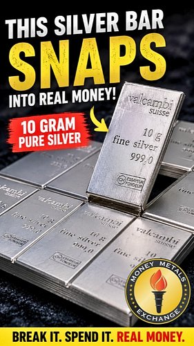 This Silver Bar SNAPS Into Spendable Money 😱

Mike Maharrey demonstrates the Silver Valcambi CombiBar — a .999 pure silver ba...