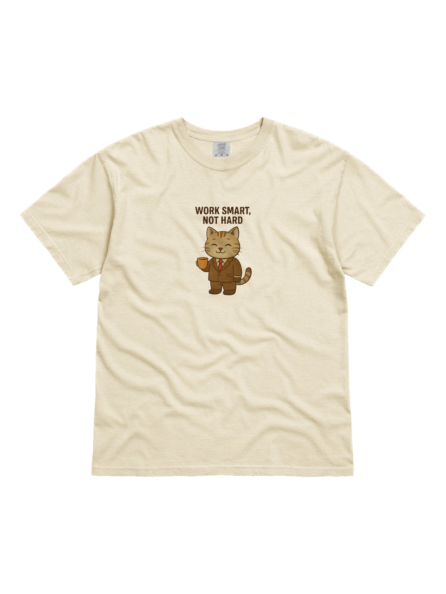 Work Smart Cat Graphic T-Shirt product image (2)