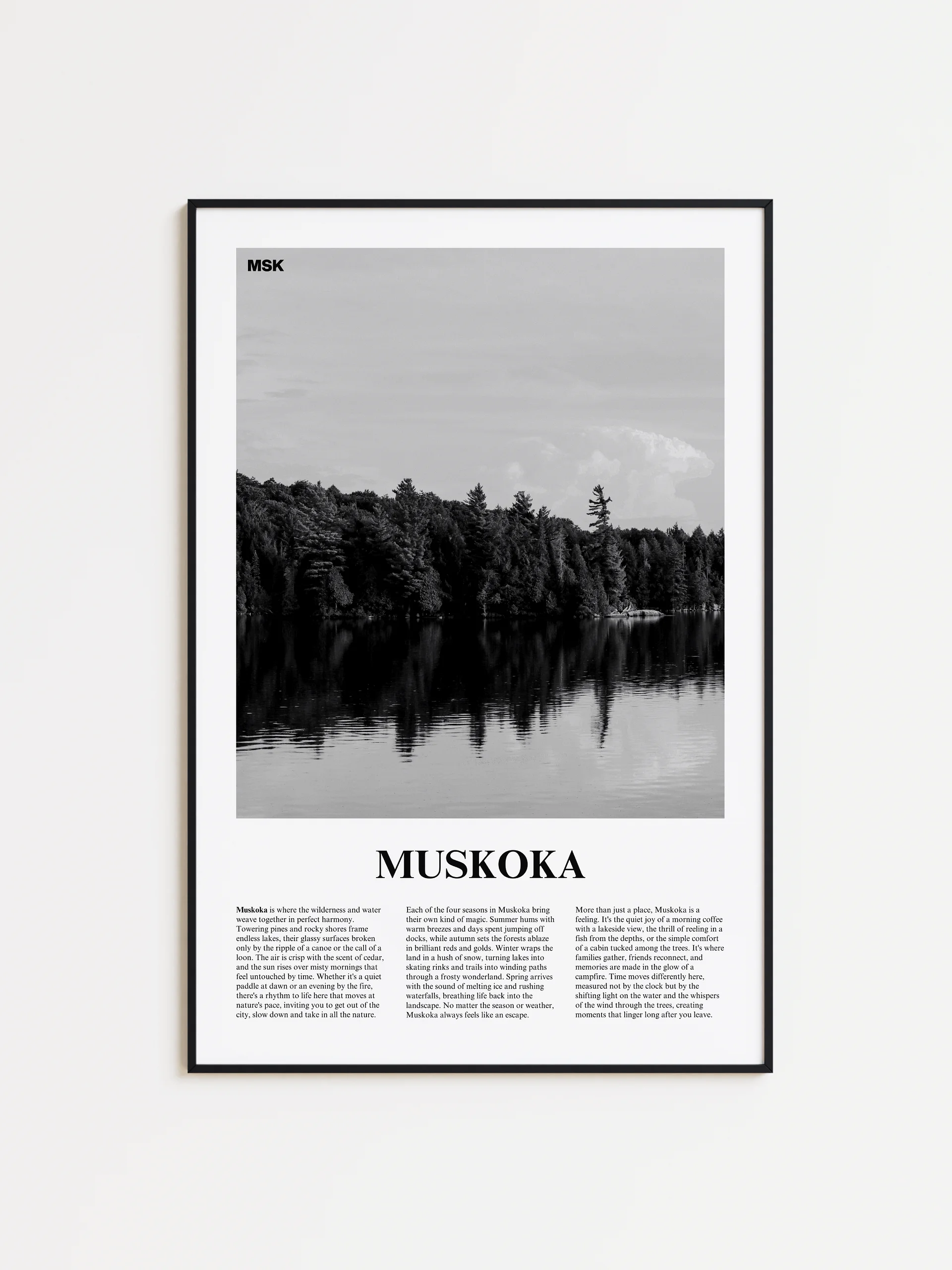 Muskoka 01 Newspaper Poster | Framed product image (1)
