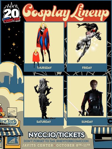 I guess I’m allergic to color this @newyorkcomiccon ?! Well here is my surprise lineup for 2026! Who will be there???
. . .
F...