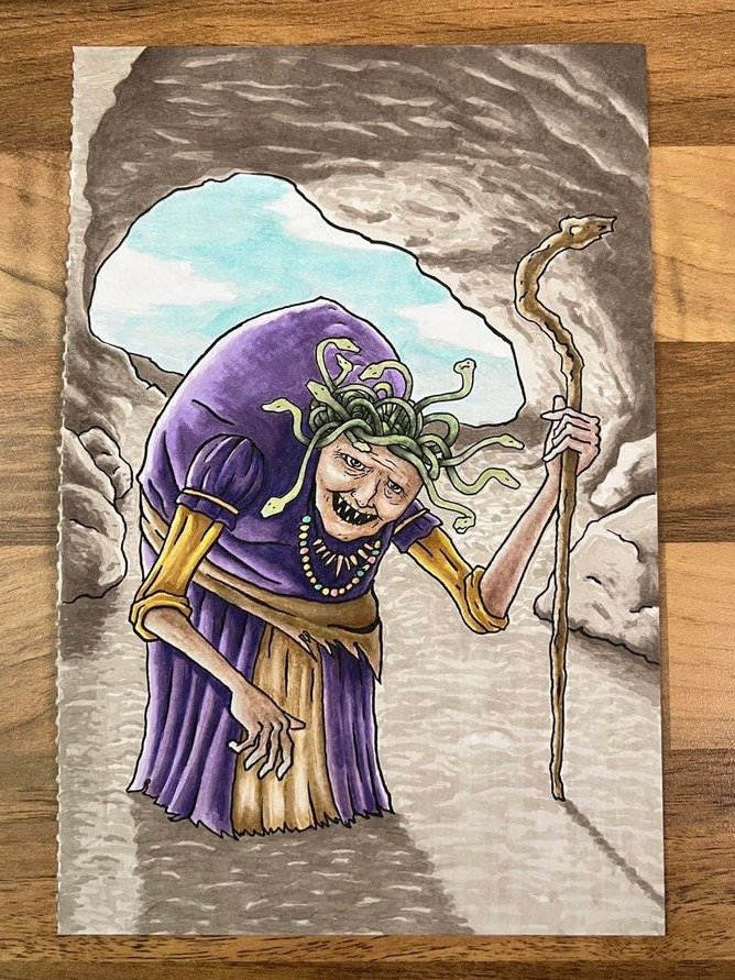 Gorgon Alcohol Marker Original Artwork product image (1)