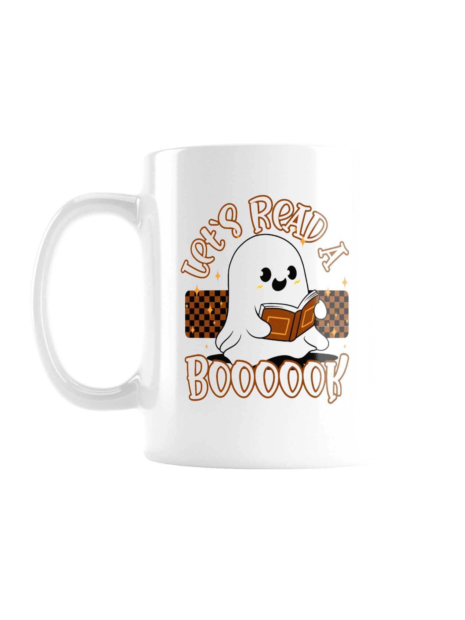 Let's Read A Boooook Mug - Cute Ghost Reading Book Coffee Mug | Funny Halloween Book Lover Mug product image (1)