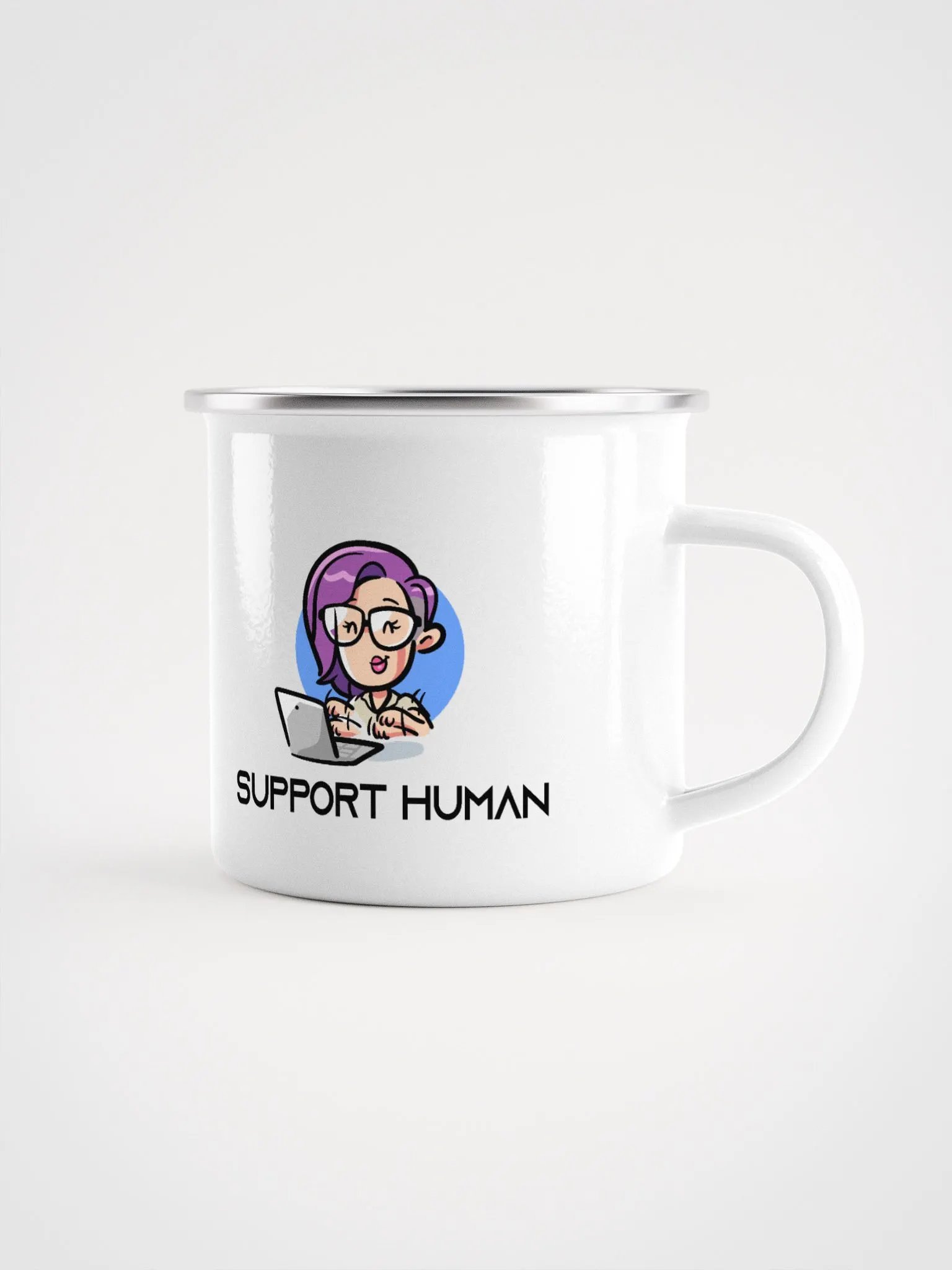 Support Human Tea Enamel Mug product image (1)
