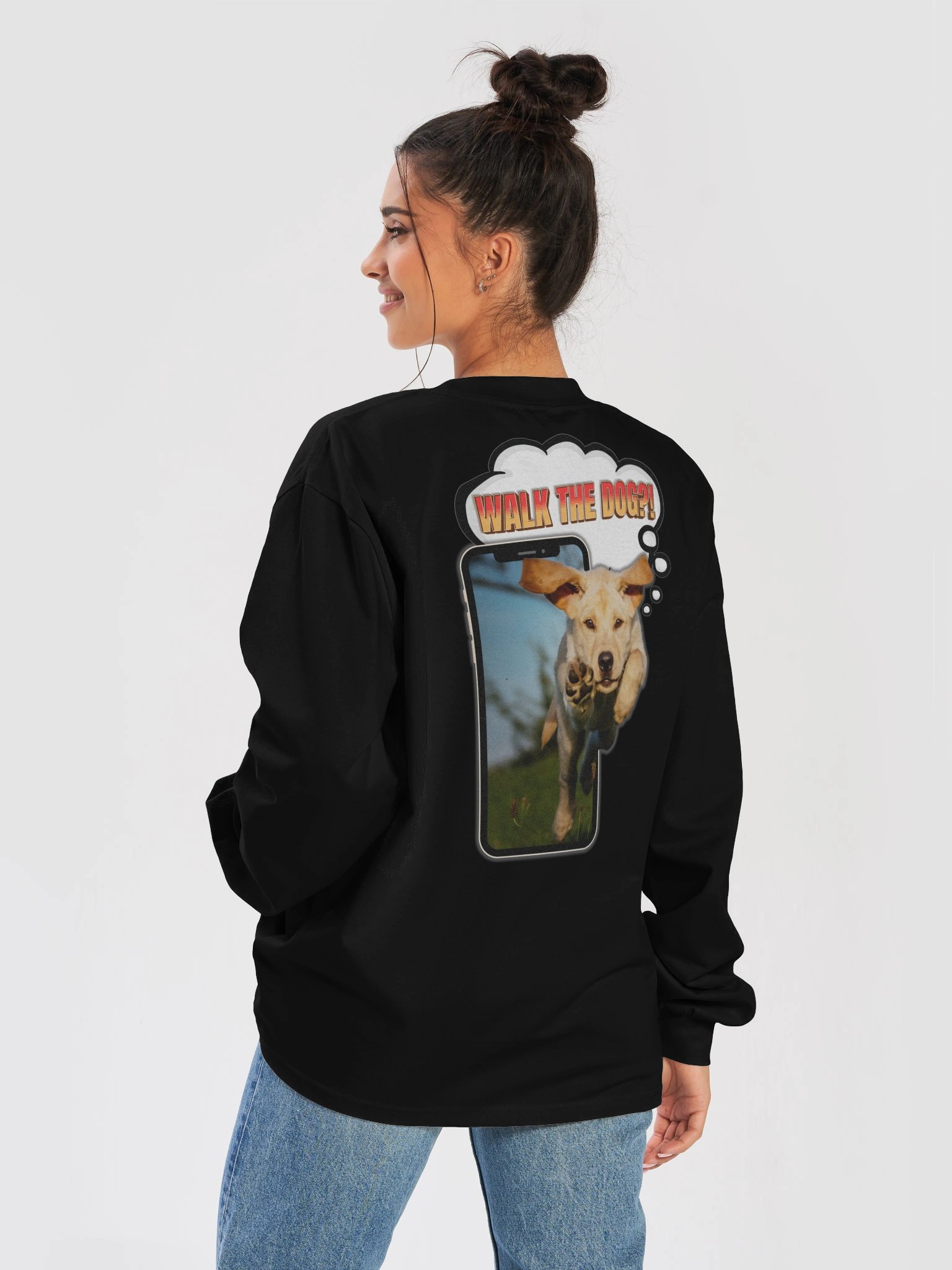 Walk the Dog Comfy Long Sleeve Shirt product image (4)