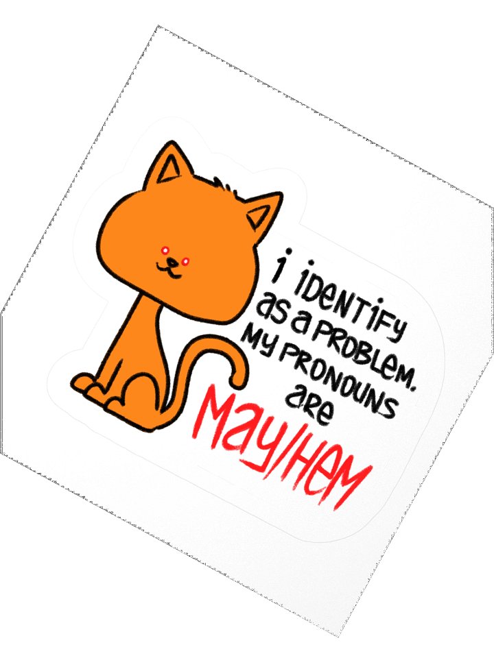 Problem Cat Sticker product image (4)