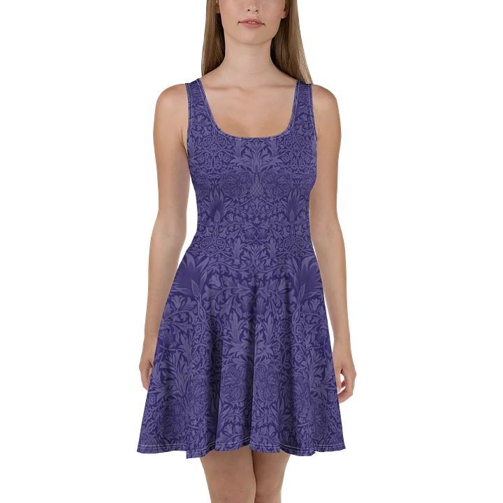 Purple Ornamental Floral Skater Dress product image (2)