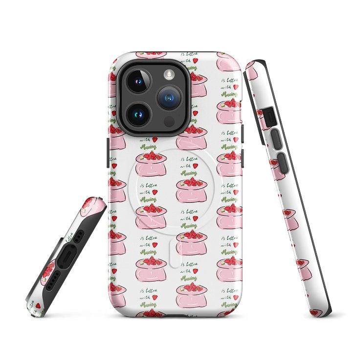 The Sweetest Start – Strawberry Pattern Phone Case product image (5)