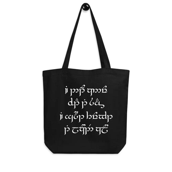 I Cant Read Elvish Script Tote Bag product image (2)