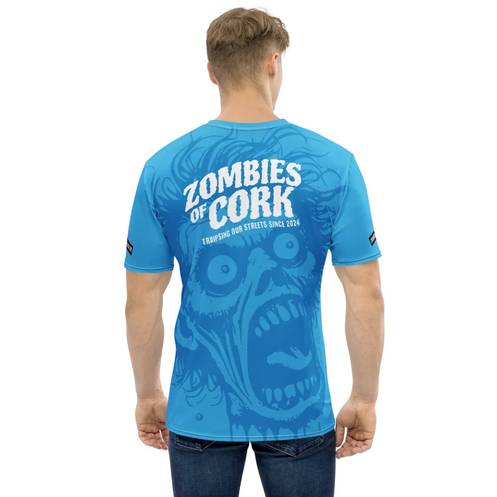 Zombie Floating Head Allover Print T-Shirt (Blue Version) product image (2)
