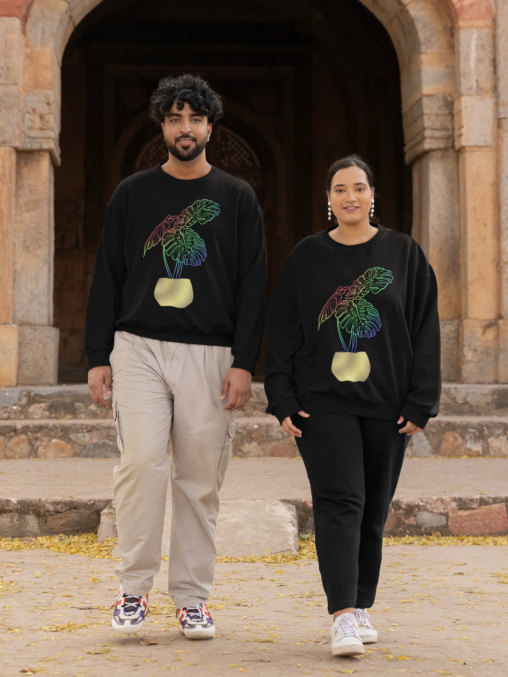 Rainbow Monstera Sweatshirt product image (9)