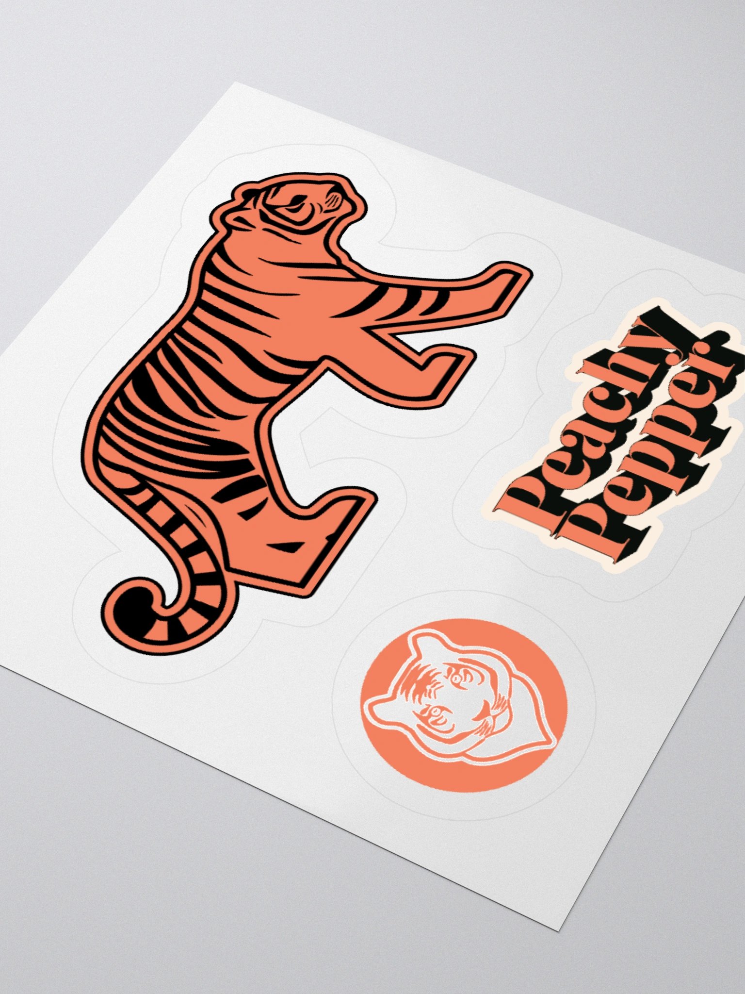 Peachy Pepper Walking Tiger Sticker product image (8)