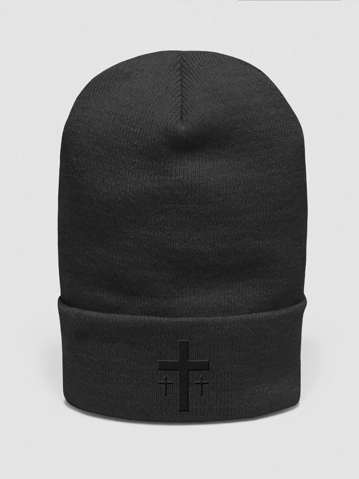 "3" Cuffed Beanie (Blackout) product image (1)
