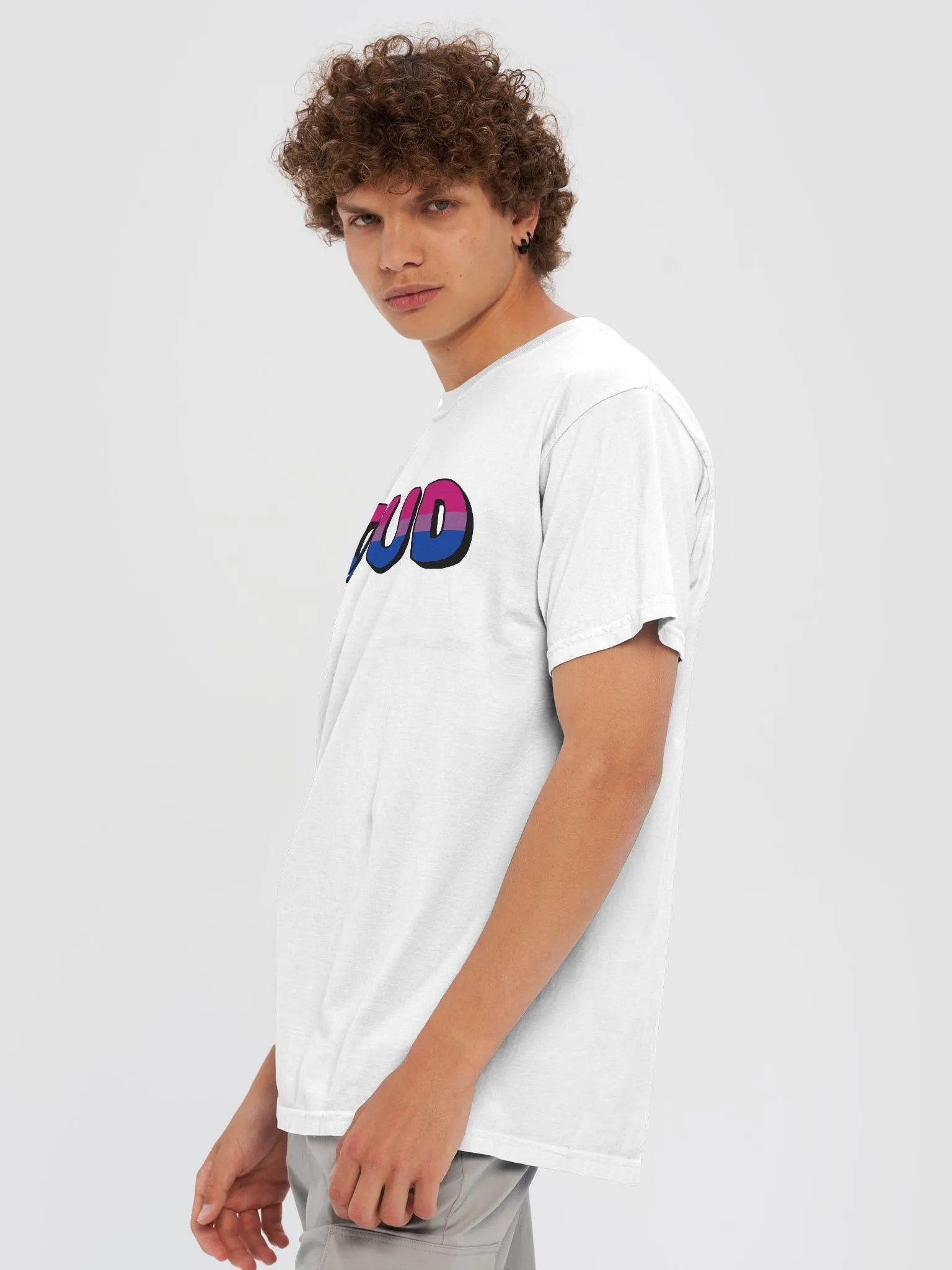 The 'PROUD bi' T-Shirt - White product image (6)