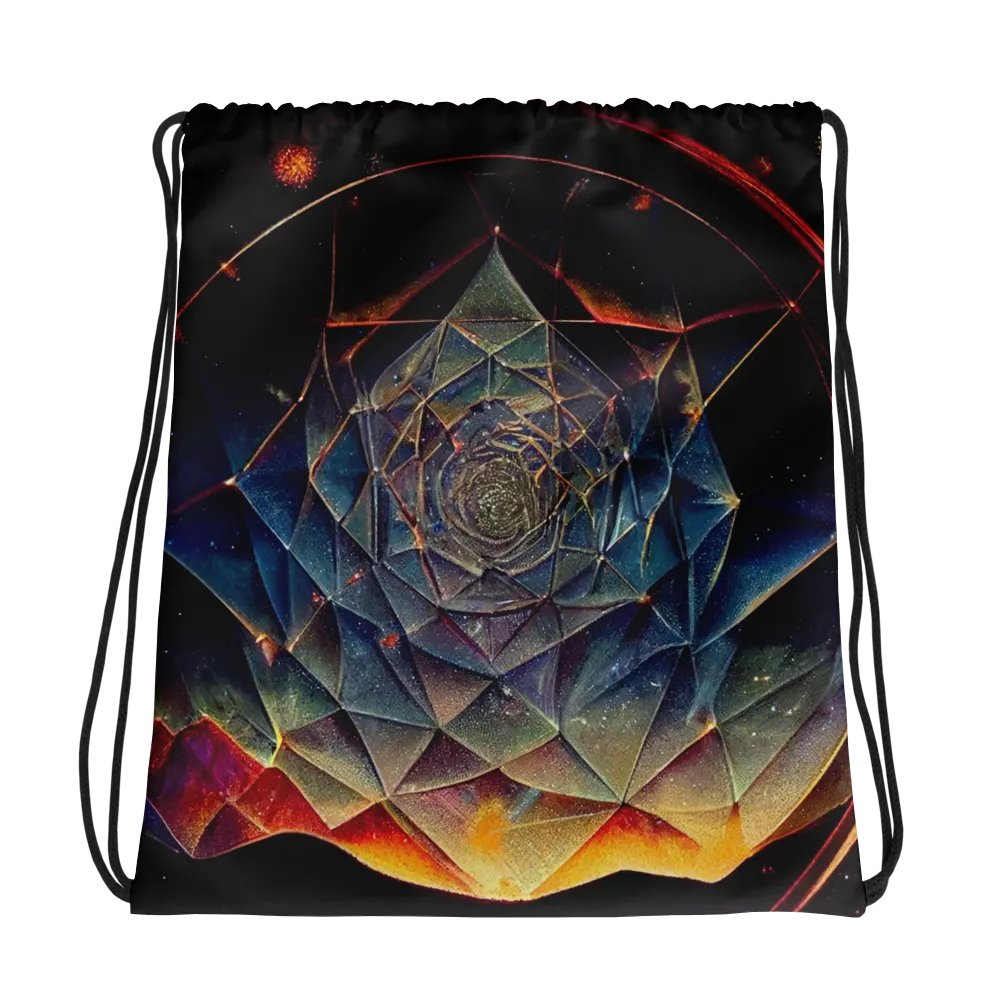 Cosmic Kaleidoscope Drawstring Backpack product image (1)
