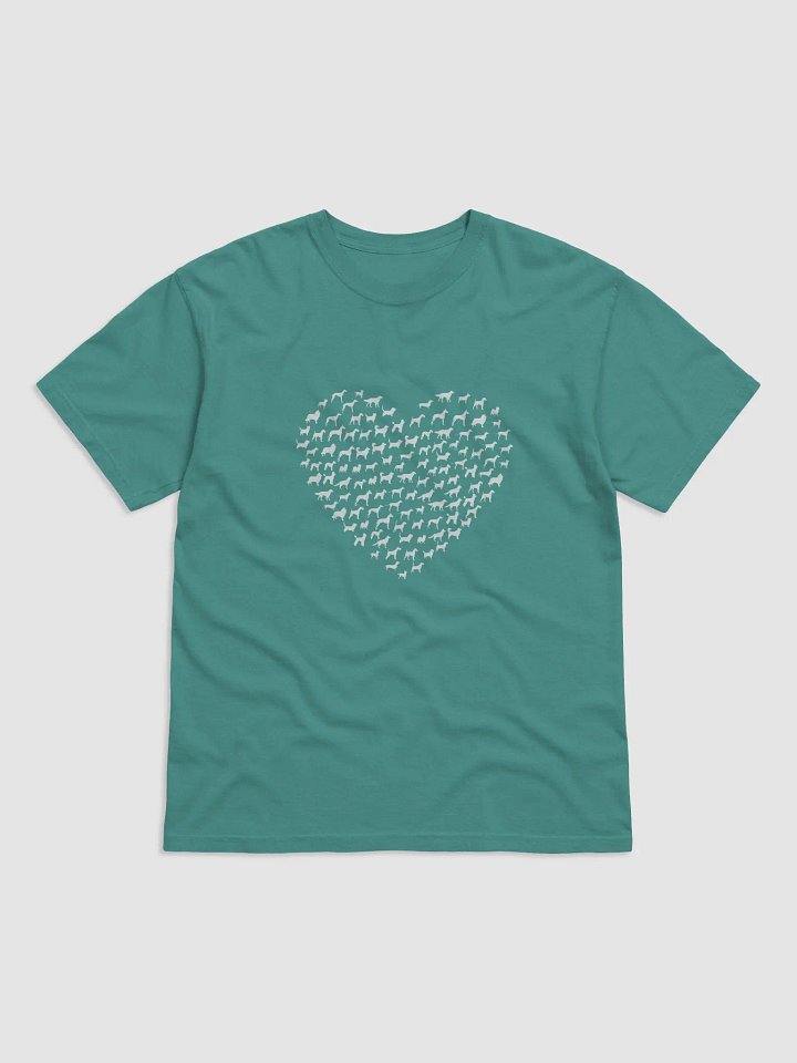 "heart made up of dogs" comfort colors tshirt product image (1)