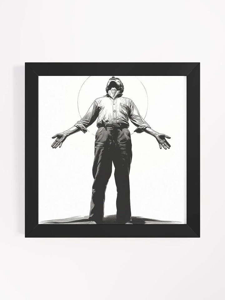 Black and White Drawing of Man Wall Art product image (2)