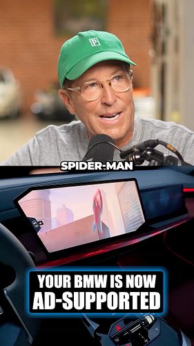 BMW is putting in-car ads on your screens now. Apparently, even the luxury carmakers aren't above a little Spider-Man money!
...