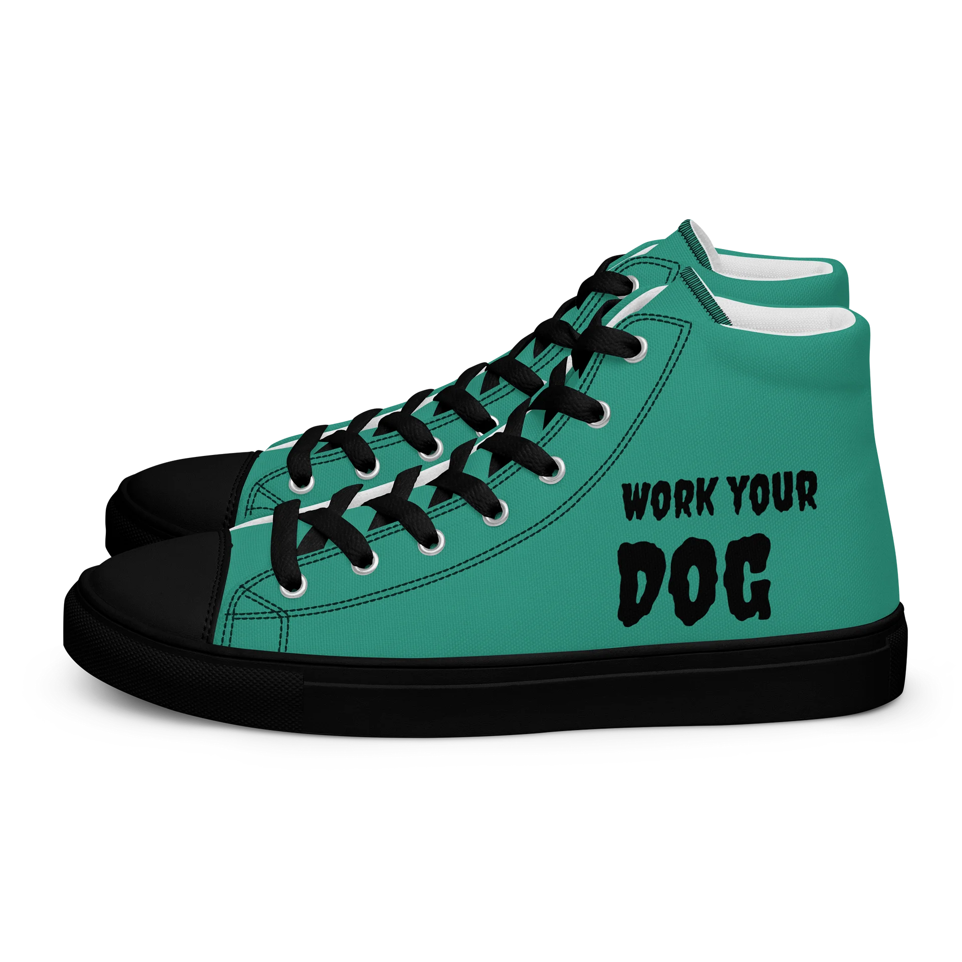WORK YOUR DOG — Retro Graphic Women's High-Top Sneakers product image (1)