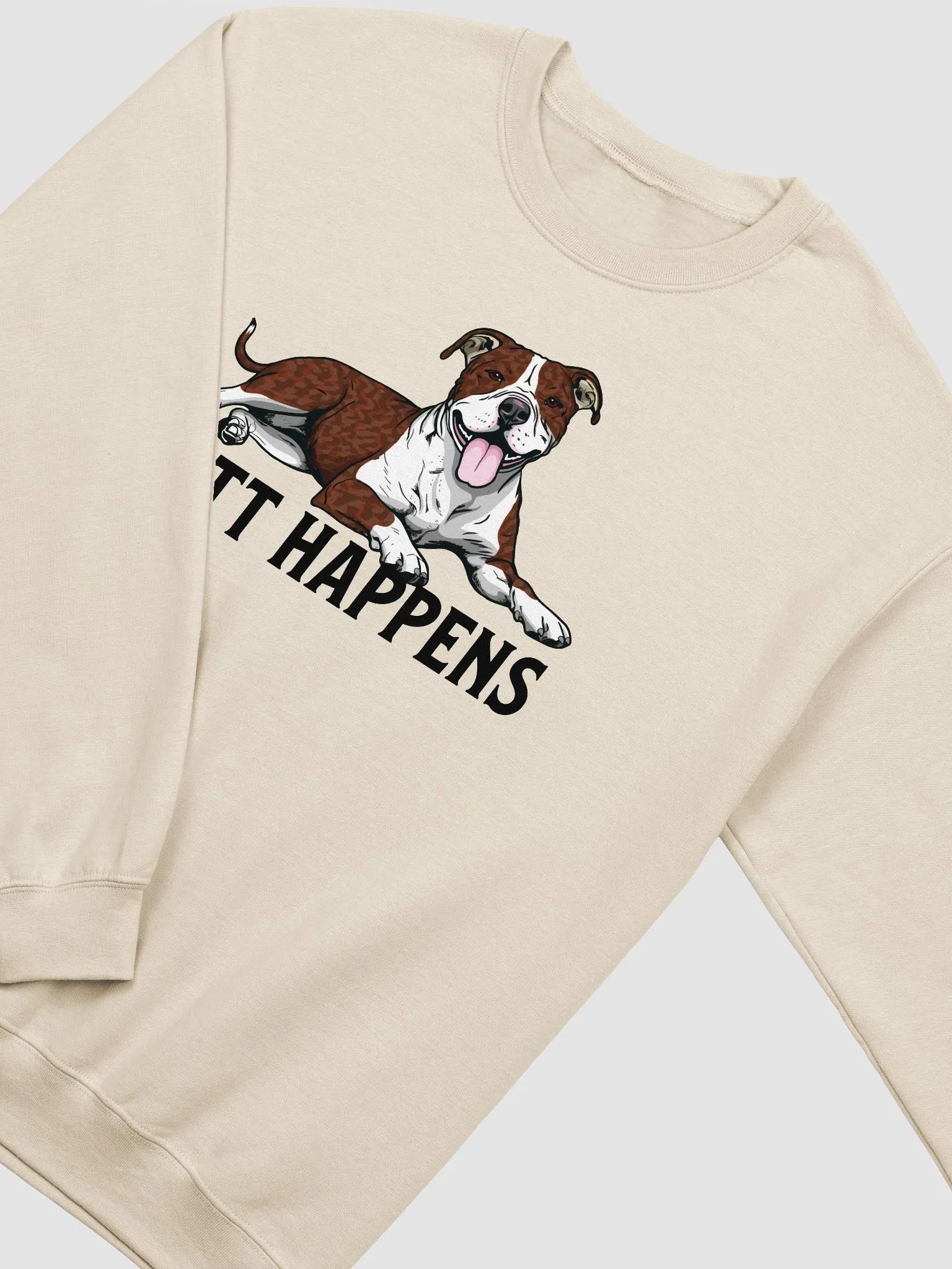 Pitt Happens Sweatshirt of a Pitbull Terrier(Brindle) | Funny Shirt for Pittie and Staffy Paw-rents product image (4)
