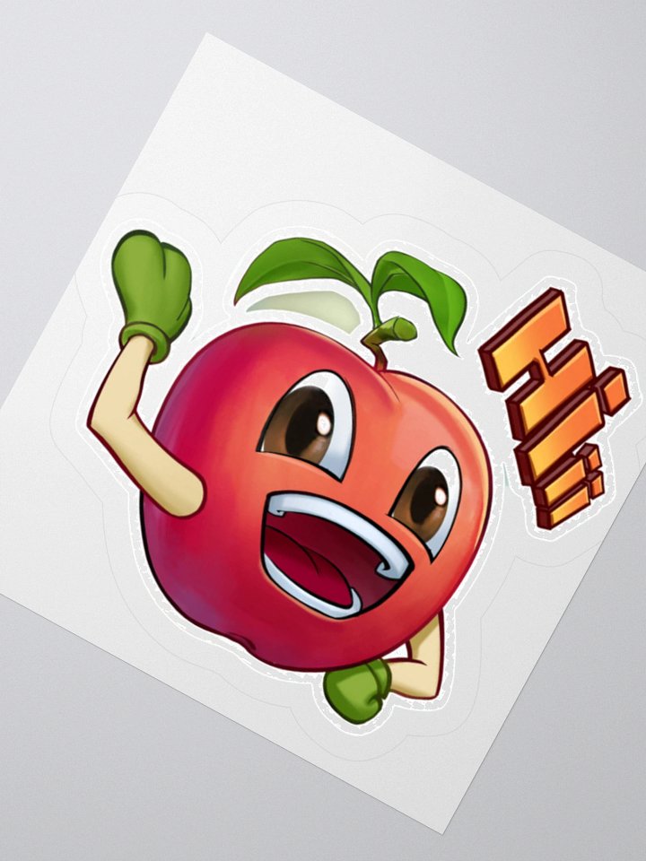 Cheerful Apple Hi! Kiss Cut Stickers product image (6)