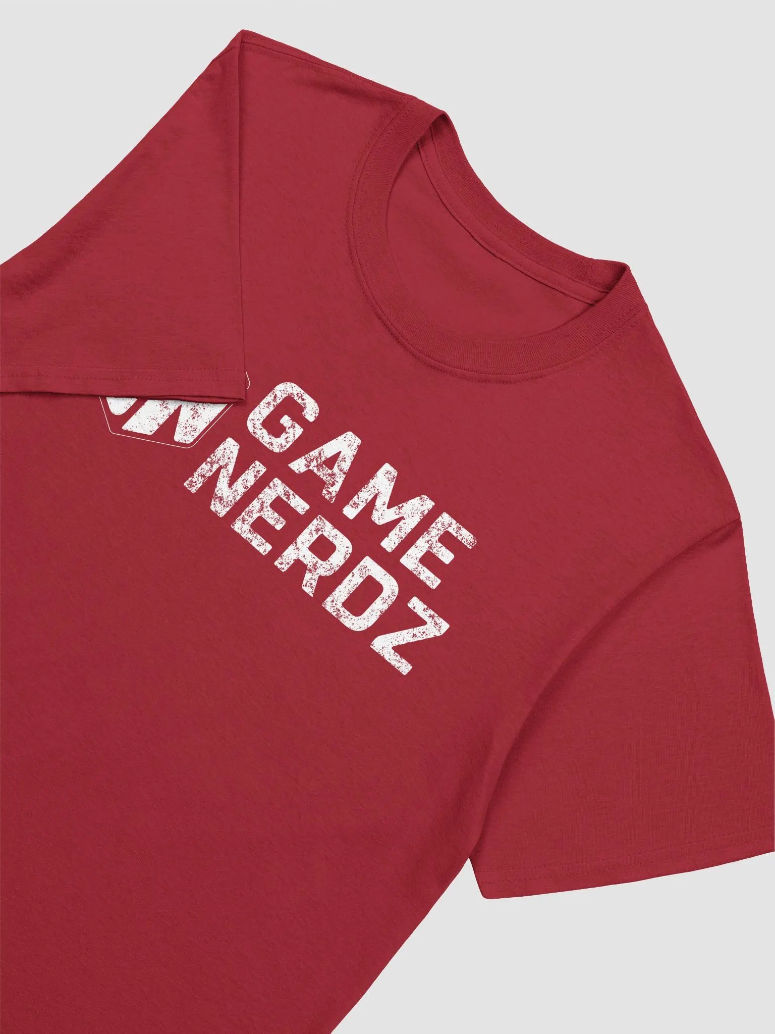 Game Nerdz Vintage Logo Gildan Softstyle Deep Red product image (3)