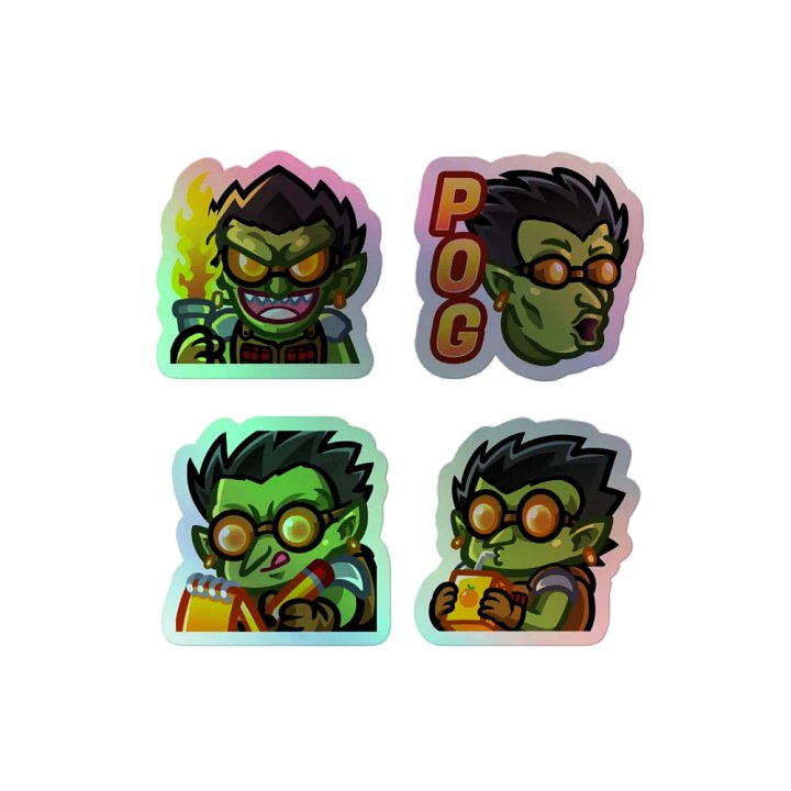 Goblin Emote Holographic Sticker Set A product image (2)