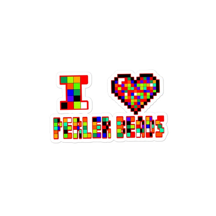 I Heart Perler Bead Magnet product image (2)