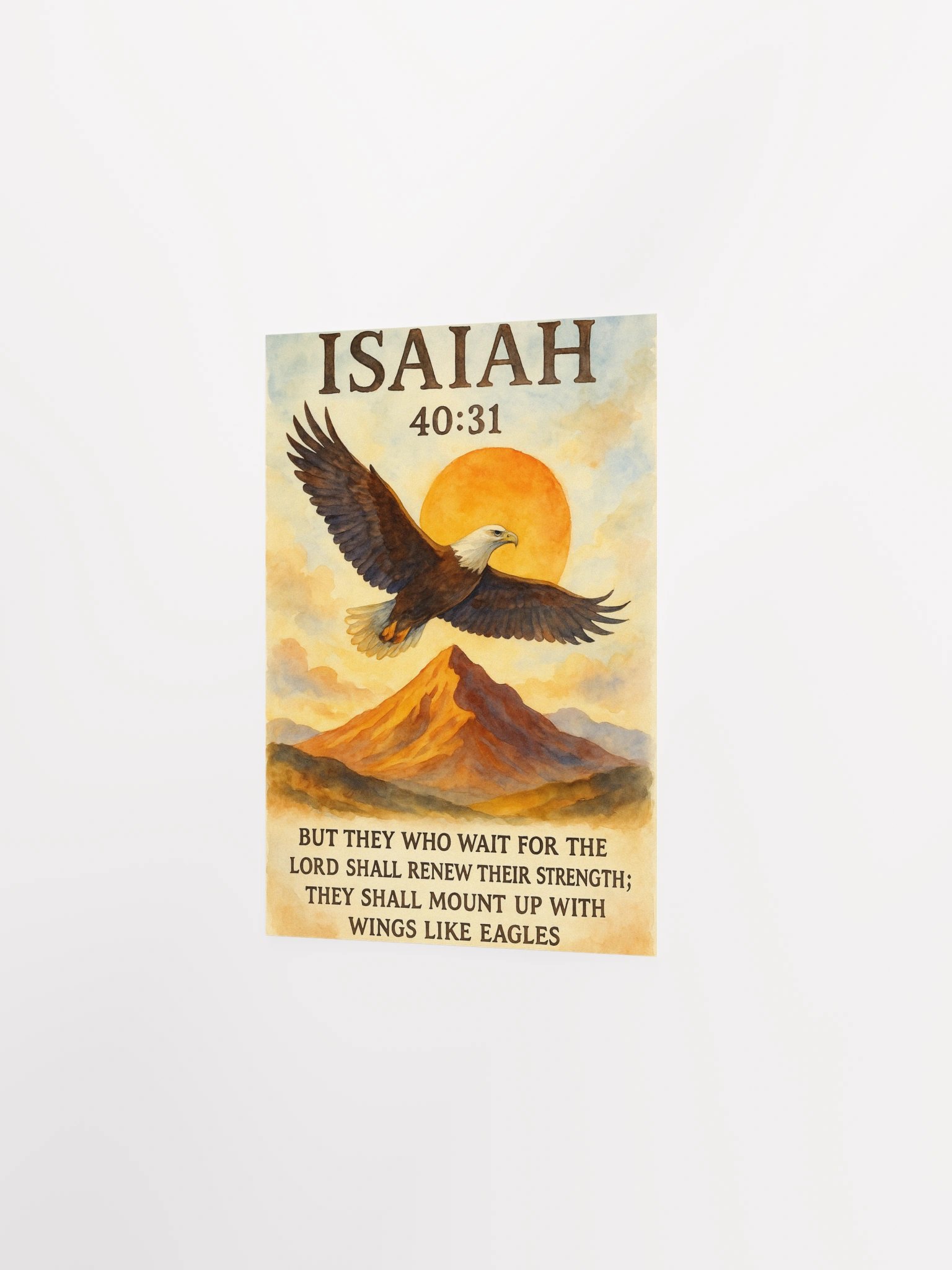 Vintage Christian Poster – Isaiah 40:31 Soar on Wings Like Eagles Bible Verse Print product image (6)