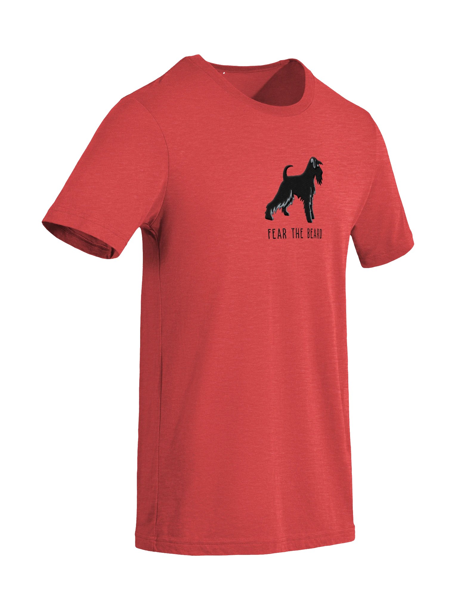 Fear the Beard T-Shirt(Embroidered) of a Miniature Schnauzer(Black) product image (49)