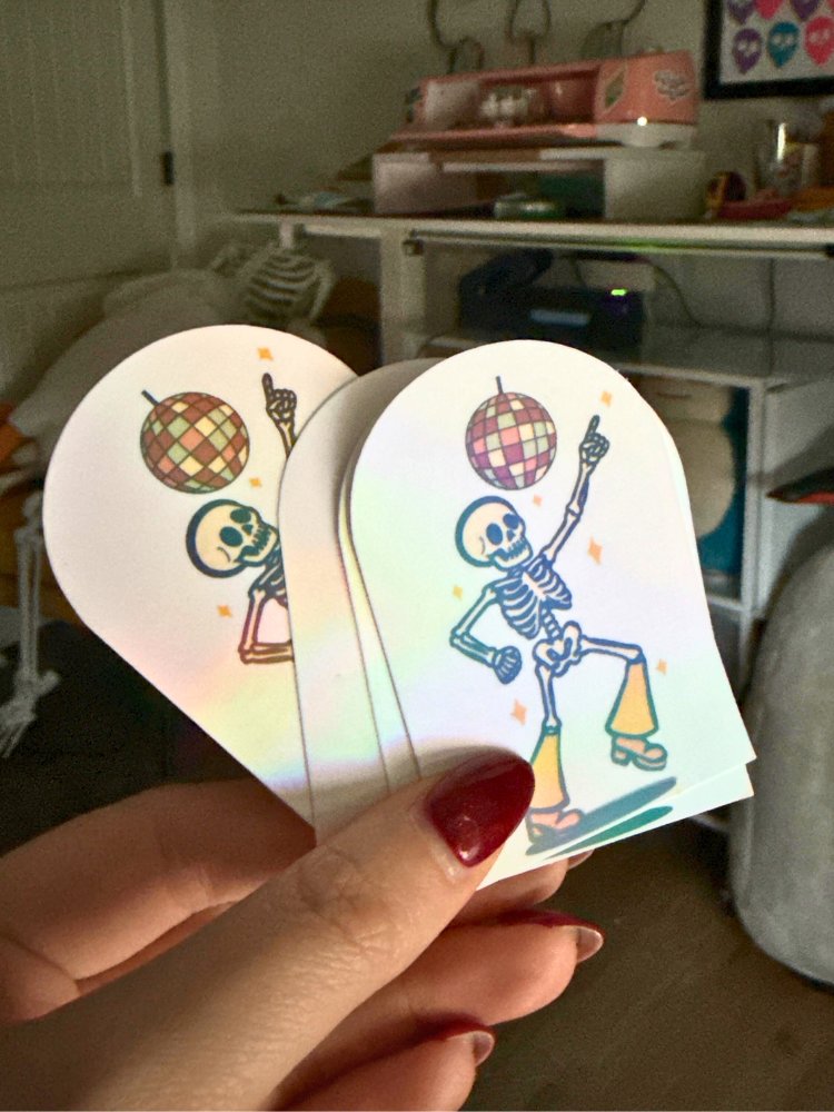 Disco Skelly Sticker (3") product image (1)